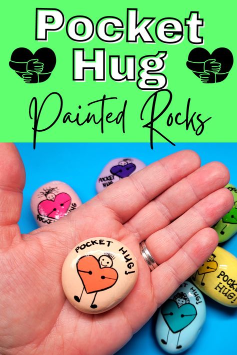 Sublimacion Ideas, Diy Rock Art, Stones Art, Happy Stones, Rocks Painted, Stone Art Painting, Pocket Hug, Painted Rocks Kids, Painted Rocks Craft