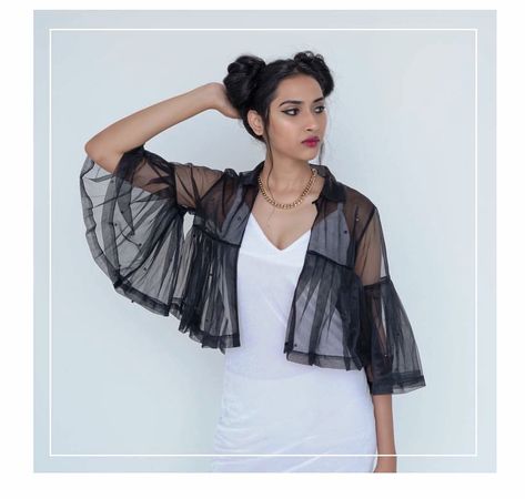 Net Shrug, Shrug Outfit, Black And White Photo Wall, Indian Designer Outfits, Follow On Instagram, Party Wear Dresses, Party Wear, Casual Wear, Ballet Skirt