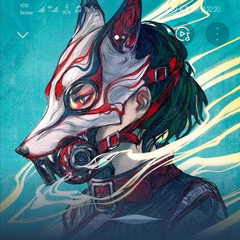 Masks Ideas, Gas Mask Art, Brown Hairstyles, Kitsune Mask, Mask Drawing, Hair Color Brown, Mask Ideas, Arte Robot, Cyberpunk Aesthetic