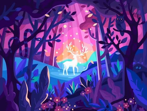 Cocoppa Wallpaper, Posca Art, Magic Design, Forest Illustration, Deer Art, Dessin Adorable, Fantasy Illustration, Book Decor, Book Illustration