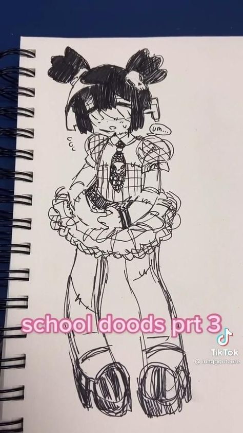 Kawaii Art Sketch, Art Styles Manga, Cute Art Styles Sketch Book, Anime Core Drawing, Animecore Art Tutorial, School Doodles Anime, Dolly Art Style Tiktok, Pickle Grl Art Style Tutorial, Drawing Styles To Try