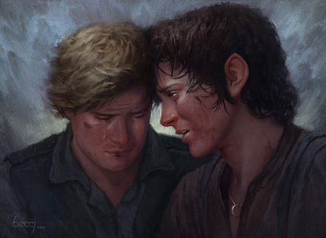 Frodo Fanart, Frodo And Sam, Legolas And Gimli, Lord Of The Rings Tattoo, Lotr Cast, Samwise Gamgee, Concerning Hobbits, Hobbit Art, Gandalf The Grey