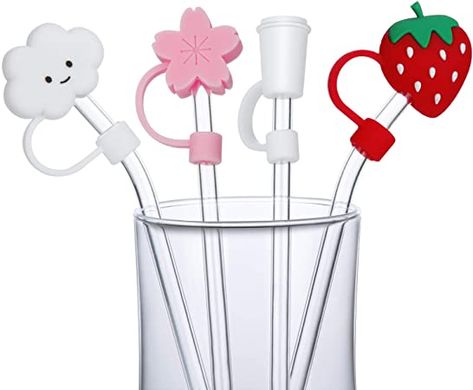 Reusable Drinking Straw, Cloud Shape, Straw Toppers, Drinking Straw, Cloud Shapes, White Cups, Kawaii Stuff, Metal Straws, Outdoor Activity