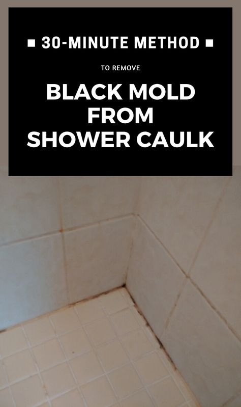 30-Minute Method To Remove Black Mold From Shower Caulk - 101CleaningTips.net Shower Mildew Remover, Cleaning Caulk Mold, How To Remove Mold From Shower Caulking, Removing Mold From Shower Caulk, Remove Mold From Caulk, Clean Black Mold In Bathroom, How To Remove Black Mold From Shower Caulking, Black Mold In Shower How To Remove, How To Get Rid Of Mold In Shower Grout