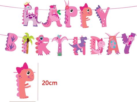 3rd Birthday Dinosaur Party Girl, Dinosaur Banner, 3rd Birthday Party, Baby Dinosaur, Girl Dinosaur, Pink Dinosaur, Girl 2nd Birthday, Baby Dinosaurs, Dinosaur Birthday Party