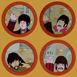 Yellow Submarine Movie, The Beatles Cartoon, Yellow Submarine Art, Buda Wallpaper, Beatles Fan Art, Beatles Cartoon, Beatles George Harrison, Beatles Love, Beatles Photos