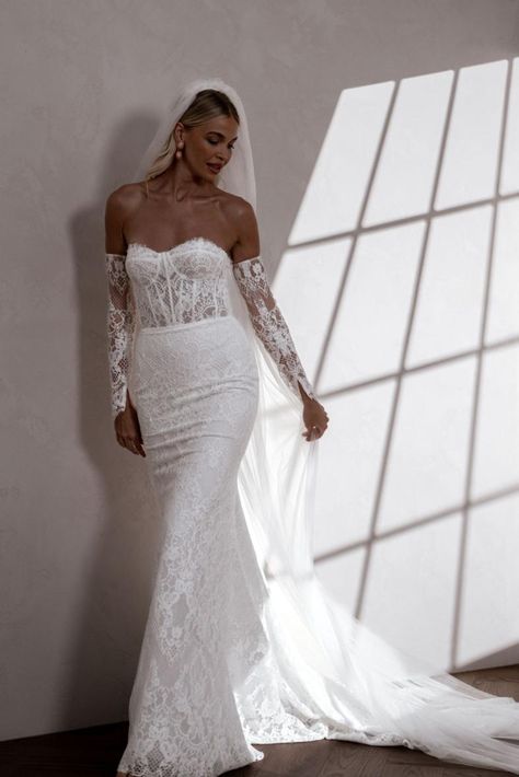 WINNIE Made With Love Wedding Dress, Removable Sleeves Wedding Dress, Wedding Dress Lace With Sleeves, Detachable Wedding Dress Sleeves, Convertible Wedding Dress, Made With Love Bridal, Strapless Wedding Dress Mermaid, Bridal Expo, Removable Sleeves