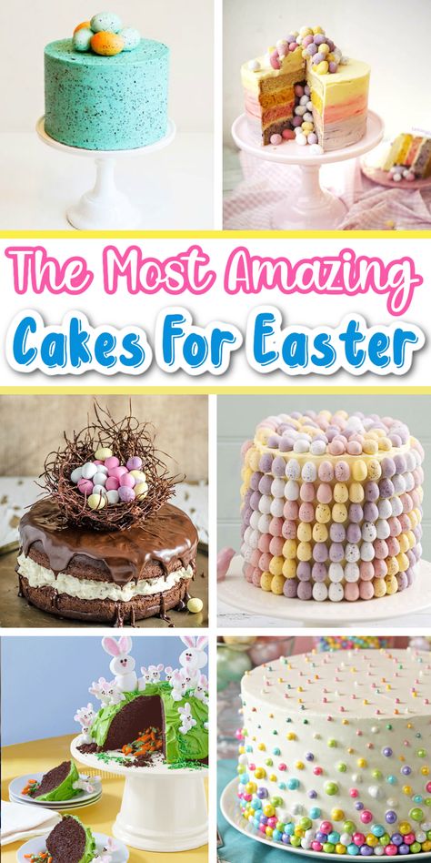 Easter Cakes Recipes, Easter Cakes Ideas, Easter Cake Stand, Easter Egg Cakes, Cakes For Easter, Ho Ho Cake, Easter Cake Ideas, Easter Themed Cakes, Easter Cake Easy