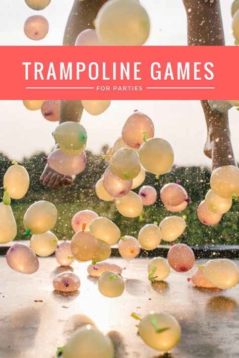 Fun Trampoline Games, Trampoline Ideas, Games For Parties, Trampoline Birthday Party, Trampoline Games, Trampoline Party, Backyard Trampoline, Games Family, Outfit 2020