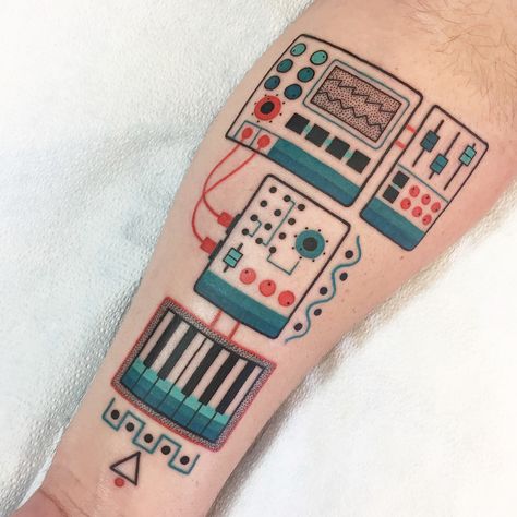 Winston the Whale - analog synthesizer tattoo @winstonthewhale African Tattoo, Analog Synth, Small Tats, Lyric Tattoos, Sick Tattoo, Music Tattoo Designs, Gothic Tattoo, Music Tattoo, Badass Tattoos