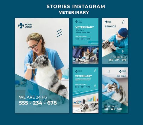 Kids Social Media, Pet Grooming Salon, Instagram Stories Template, Restaurant Social Media, Pet Adoption Center, Professional Brochure, Trifold Brochure Design, Pet Vet, Nature Instagram