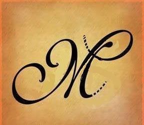 Letter M Tattoo Ideas, Letter M Tattoos, Fancy Letter M, M Tattoo, Music Notes Tattoo, P Tattoo, Tattoo Lettering Design, M Tattoos, Alphabet Letters Design