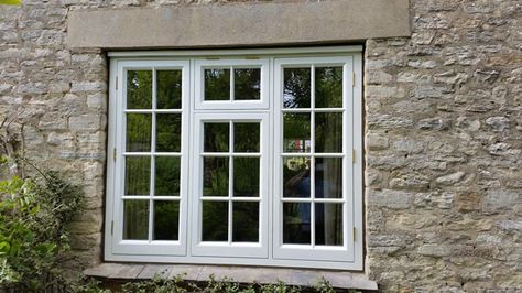 Cottage flush casement window. Made my Merrin Joinery in Nottinghamshire 3 Panel Window, Farmhouse Lounge, Georgian Farmhouse, Cottage Interior Design, Casement Window, Joinery Design, Cabin Cottage, Period Property, Cottage Interior