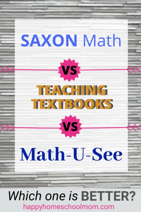 Saxon, Teaching Textbooks, and Math-U-See are fantastic programs. But after using all 3 in our 14 years of homeschooling there is a clear winner. Classical Homeschool Curriculum, Math U See, Teaching Textbooks, Homeschool Math Curriculum, Saxon Math, Unit Studies Homeschool, College Algebra, Math 8, Homeschool Board