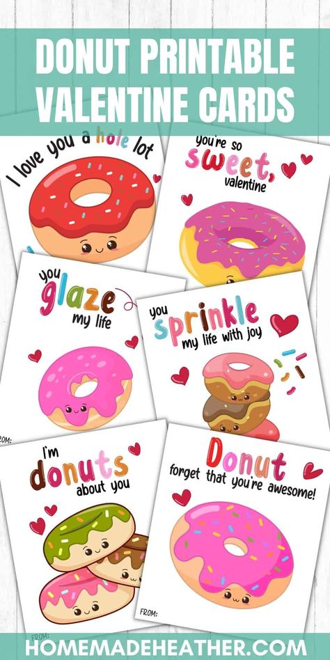 These free printable donut valentines are great for gifting to friends and family this Valentines Day. Make fun cards for sweet donut fans! Donut Valentine Card, Donut Valentine Ideas, Printable Valentines Day Cards For Kids, Free Printable Valentine Cards For Kids, Free Printable Valentines For Kids, Free Printable Valentines Day Cards, Valentines Card Printable, Saturday Activities, Free Printable Valentine Cards