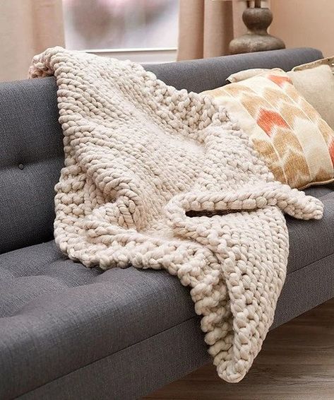 Chunky knit blanket pattern