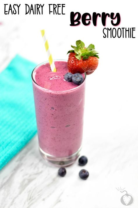 Non Dairy Smoothie, Smoothie Without Milk, Smoothie Berry, Smoothie Without Banana, Smoothie Without Yogurt, Free Smoothie Recipes, Energizing Breakfast, Dairy Free Coffee, Advocare Recipes