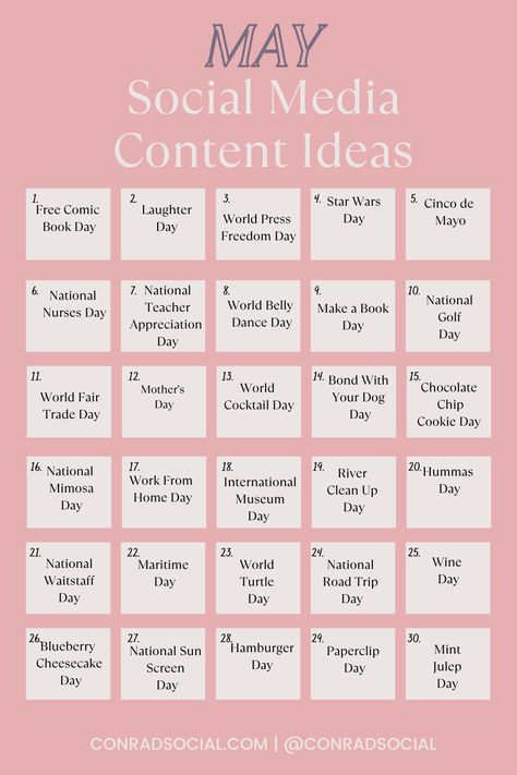 May Social Media Content Calendar Ideas May Content Calendar, Lifestyle Content Ideas, Content Calendar Ideas, Marketing Campaign Ideas, Dental Ideas, Social Media Checklist, Media Infographic, Feed Layout, Interactive Facebook Posts