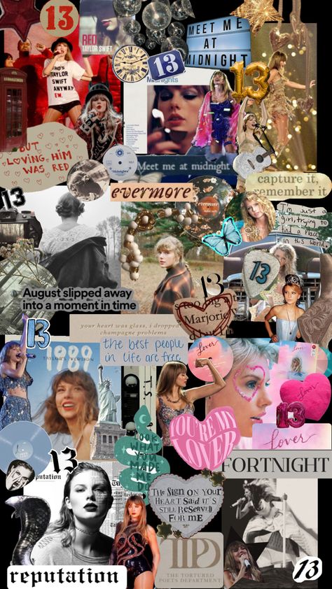 Taylor swift collage wallpaper with all eras (follow for more!!) Taylor Swift Collage Wallpaper, Taylor Swift Aesthetic Wallpaper, Taylor Swift Collage, Taylor Swift Jokes, Taylor Swift Images, Taylor Swift Aesthetic, Photos Of Taylor Swift, Taylor Swift Fan Club, Swift Facts