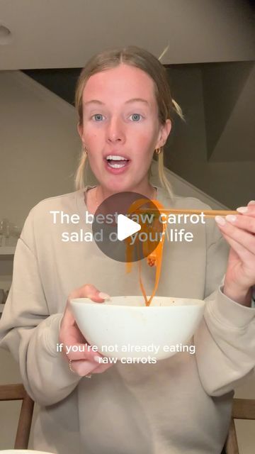 The raw carrot salad has gotten a LOT of attention in the health & wellness space because of its ability to support gut mobility & bind t... | Instagram Carrot Salad Recipes For Hormones, Ways To Eat Sprouts, Carrot Salad For Hormones, Recipe Carrots, Raw Carrot Salad, Excess Estrogen, Carrot Recipe, Light Lunches, Carrot Salad Recipes