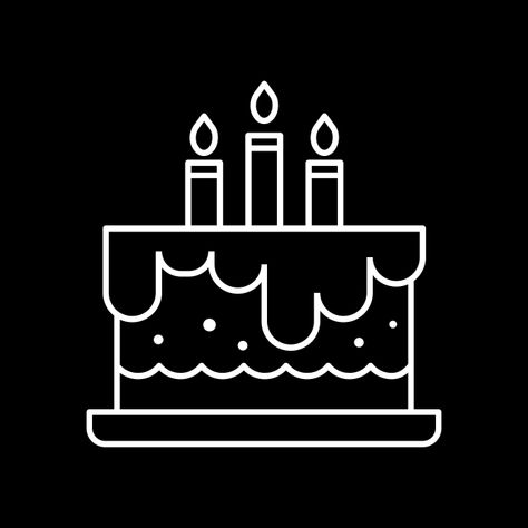 Candle Vector, Birthday Cake Celebration, Anniversary Illustration, Android Wallpaper Black, Cake Icon, Cake Wallpaper, Instagram Black Theme, Digital Portrait Illustration, Cake Vector