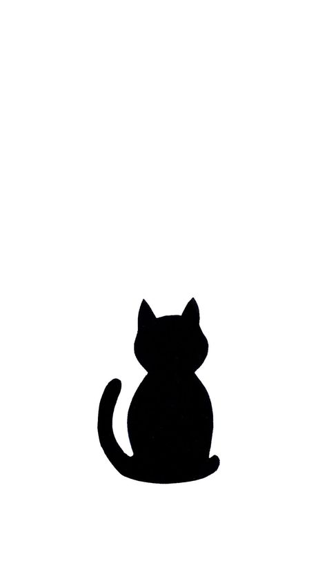 Cat Shadow Drawing, Black Cat Sketch, Silhouette Chat, Black Cat Drawing, Cat Logo Design, Cat Shadow, Black Cat Aesthetic, Cat Outline, Black Cat Silhouette