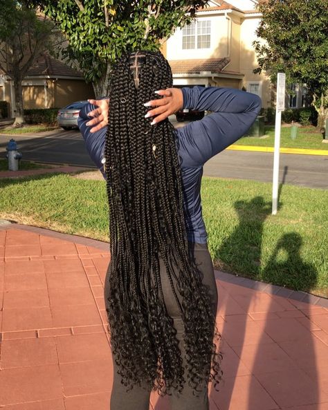 E v e T h e B r a i d e r 🌺’s Instagram photo: “Goddess Box Braids . Knee Length ✨  booking link in bio 💛 ————————————————————- #orlandohair #orlandobraider #chicagobraids #picoftheday…” Knee Length Twist Braids, Long Length Braids, Knee Length Box Braids, Knee Length Braids, Knee Length Knotless Braids, Knee Length Hair, Jumbo Knotless Box Braids, Twist Ideas, Jumbo Knotless