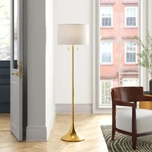 Living Room Floor Lamp Ideas, Floor Lamp Ideas, Gold Lamps, Living Room Floor Lamp, Paris Bistro, Traditional Floor Lamps, Bedroom Redo, Lamps Floor, Glass Floor Lamp