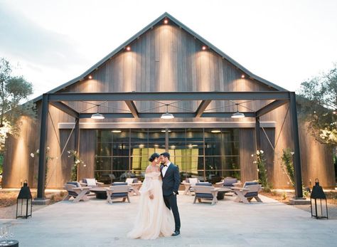 Wedding Venue With A View, Ojai Valley Inn Farmhouse Wedding, Metal Building Wedding Venues, Palm Interior, Barn Event Space, Wedding Barns, Event Venue Design, Event Space Design, Ojai Valley Inn