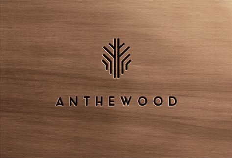 Anthewood-Furniture-corporate-identity-(5) Wood Logo Design, Desain Merek, Logo Typo, Wood Branding, Wood Company, Wood Logo, Woodworking Logo, Luxury Furniture Design, Furniture Logo