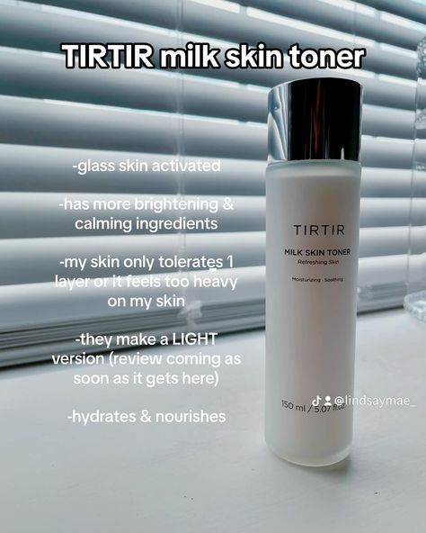 I LOOOOOOVEEEE both of these toners very much. They are quite similar in terms of how they perform on my skin! The @flaskin_global rice enzyme protein toner does have more gentle exfoliating ingredients and also the hydrating & brightening. The @tirtir_global milk skin toner has more calming/soothing ingredients and also the brightening and hydrating. The flaskin toner i can comfortably apply multiple layers, but the tirtir feels too heavy when doing so. Tirtir recently released a light ... Milky Toner, Rice Toner, Gift Wishlist, Best Toner, Basic Skin Care Routine, Hydrating Toner, Affordable Skin Care, Skin Toner, Stay Young