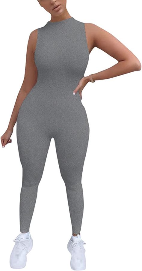 Bodycon Bodysuit, Working Out Outfits, One Piece Jumpsuit, Bodycon Jumpsuit, Fitted Jumpsuit, Long Romper, White Jumpsuit, Long Sleeve Turtleneck, One Piece For Women