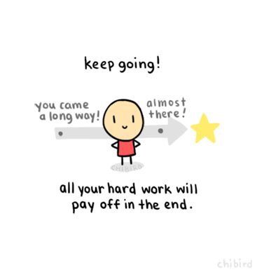 Keep going! You came a long way! Almost there! All your hard work will pay off in the end!  | Jo Glo Cheer Up Quotes, Cute Inspirational Quotes, Luck Quotes, Motiverende Quotes, Almost There, Up Quotes, In The End, Note To Self, Study Motivation