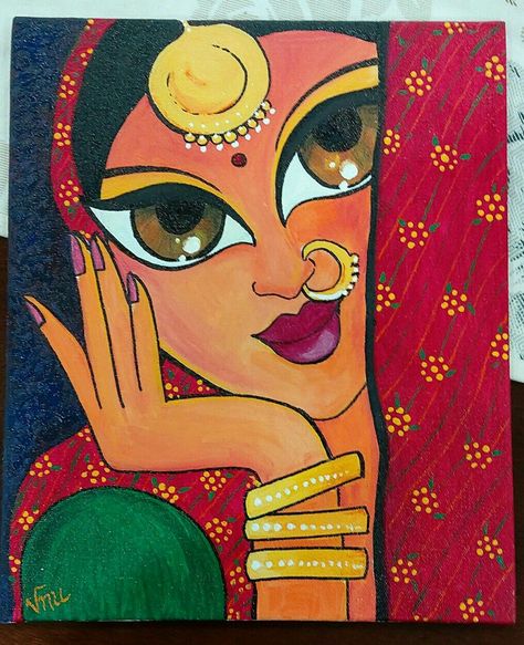 Fevicol Painting Ideas, Indian Folk Art Rangoli, Phad Painting Easy, Indian Culture Art Drawing, Rajasthani Drawing, Rajasthani Folk Art Painting, Indian Folk Art Painting Easy, Indian Folk Art Painting, Rajasthani Painting