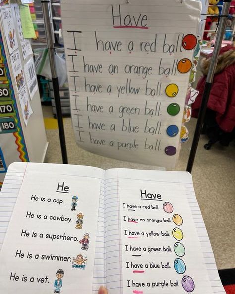 Mrs. Male's Masterpieces on Instagram: "Help students retain sight words in a fun and easy way! How I use sight word poems in my classroom: ❤️I always introduce our sight word using a big anchor chart poem. (Prepped before our lesson) We talk about words we might know and point out our sight words. I never have the pictures on the anchor chart at 1st. We sound out our “tricky” words together. 🧡Next we read the poem as a class. 💛Then I pick a few students to come up and read to the class. This Sight Word Anchor Chart, Sight Words Poems, Sight Word Poems, Sign Language Alphabet, Tricky Words, Heart Words, Instagram Help, Blue Ball, Anchor Chart