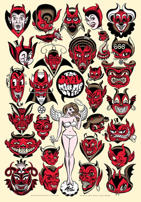 Rockabilly Tattoo, Arte Doodle, Devil Tattoo, Tattoo Magazine, Old School Tattoo Designs, Tatuaje A Color, Traditional Tattoo Art, 다크 판타지, Desenho Tattoo