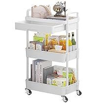 Rolling Utility Cart, Rolling Storage Cart, Storage Trolley, Plastic Shelves, Multifunctional Storage, Utility Cart, Rolling Cart, Storage Cart, Kitchen Nook