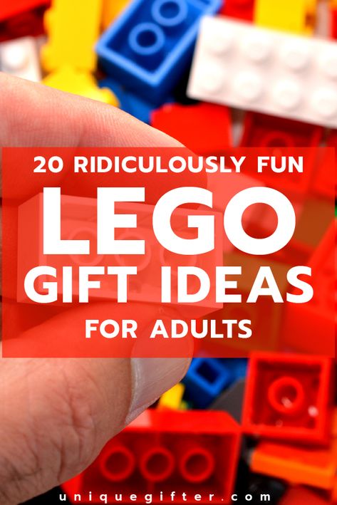 20 Ridiculously Fun Lego Gifts for Adults | Excellent Birthday Presents | Gift for my Boyfriend | Anniversary Gift Idea | Gift Giving Tips for Men | Gifts for Women | Christmas Present Ideas Unique Lego Gifts, Gifts For Lego Lovers Adults, Lego Present Ideas, Lego Teacher Gifts, Lego Boyfriend Gift Ideas, Lego Couple Gift, Diy Lego Gift Ideas, Fun Surprises For Boyfriend, Lego Party For Adults