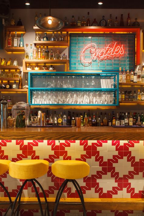 CANTINA AGAVE on Behance Tulum Restaurants Design, Small Mexican Restaurant Design, Bar Themes, Modern Mexican Restaurant, Bar Layout, Mexican Cantina, Mexican Restaurant Design, Mexican Restaurant Decor, Mexican Bar