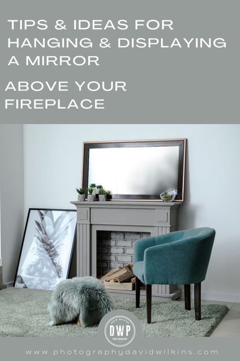 As well as art, the space above the fireplace is a perfect spot for displaying a mirror. There's different types of fireplaces, some without mantles, so there's various ways you can hang your mirror. The wall above the fireplace can also require different hanging hardware. This article explores the best methods for hanging a mirror as well as tips & ideas on how to display a mirror. Mirrors Above Fireplace Mantle, Mirror Above Fireplace Mantle, Types Of Fireplaces, Mirror Over Fireplace, Mirror Above Fireplace, Above The Fireplace, Above Fireplace, Horizontal Mirrors, Mantle Mirror