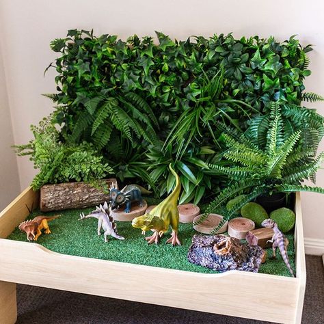 Market Dramatic Play, Dinosaur Diorama, Dinosaur Small World, Dinosaur Projects, Dinosaur Play, Tree House Diy, Dinosaur Room, Dinosaur Activities, Diy Tree