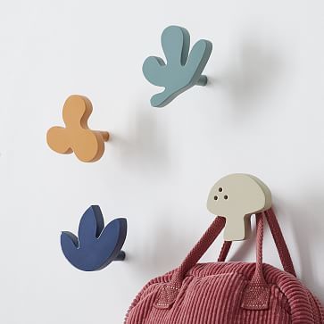 Kate Zaremba Mila Wall Hooks Coat Hook Ideas, Hook Ideas, Metal Wall Hooks, Modern Wall Hooks, Animal Hooks, Kids Shelves, West Elm Kids, Teen Room Decor, Pottery Barn Teen