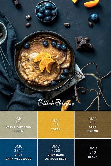 Blueberry Pancake, Black Color Palette, Palette Design, Color Schemes Colour Palettes, Colour Combos, Antique Blue, Color Palate, Fern Green, Blue Colour Palette