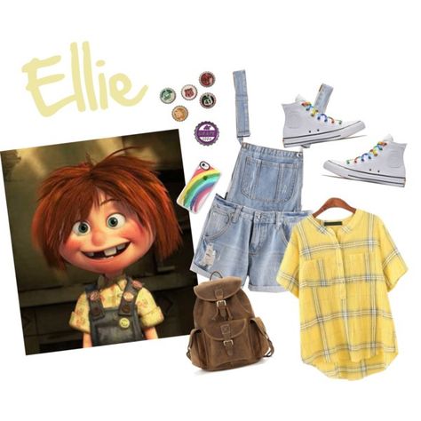 Ellie Disneybound Pixar Disneybound Inspired Outfits, Up Inspired Outfits Disney, Ellie Disneybound, Eve Disneybound, Up Disneybound, Disfraz Up, Pixar Costume, Halloween Duo, Disney Camping