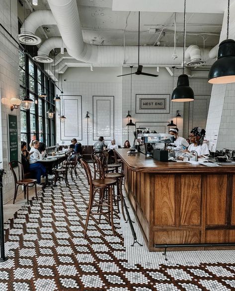 Tatte Bakery | Iced or hot, meet me at the coffee bar ☕️ Good morning everyone! ☕️☀️ Beautiful shot, Tatte West End coffee bar by @districtbymeg 👊🏻… | Instagram Tatte Bakery, Steel Doors And Windows, Cozy Coffee Shop, Bar Inspiration, Cute Cafe, Morning Everyone, Bakery Cafe, Good Morning Everyone, Vintage Interior