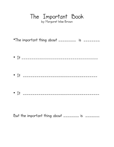 Poetry Lesson from The Important Book by Margaret Wise Brown... (Link complete with corresponding lesson!!) Book Writing Template, The Important Book, Book Gif, Poem Template, Reading Stations, 2nd Grade Writing, Margaret Wise Brown, Poetry Lessons, Kindergarten Lessons