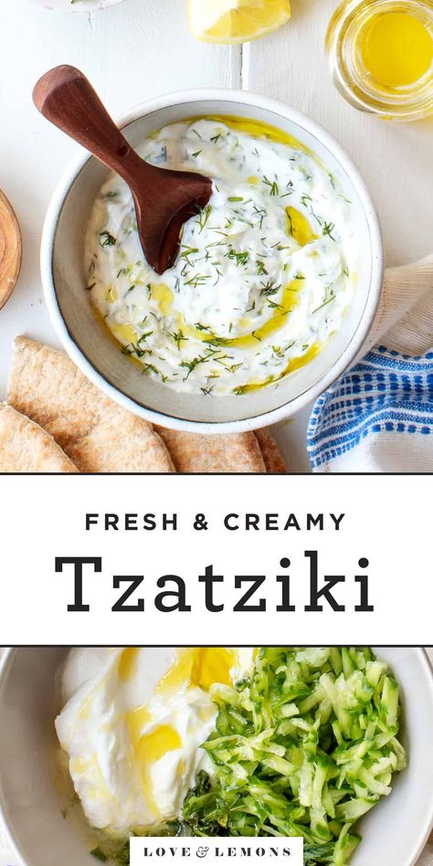 Tzatziki Recipe - Love and Lemons Tziki Sauce Recipe Greek Yogurt, How To Make Tzatziki Sauce, Tziki Sauce Recipe Greek Yogurt Easy, Tziki Sauce Recipe, Tziki Sauce, Tzaziki Sauce, Make Tzatziki Sauce, Tzatziki Sauce Recipe Easy, Arabisk Mad