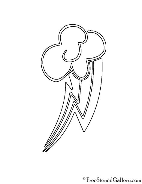 My Little Pony - Rainbow Dash Cutie Mark Stencil Rainbow Dash Cutie Mark Tattoo, Rainbow Dash Tattoo, Mlp Coloring Pages, Coloring Pages Rainbow, Rainbow Dash Cutie Mark, Pony Tattoo, Tattoos Stencil, My Little Pony Printable, My Little Pony Tattoo