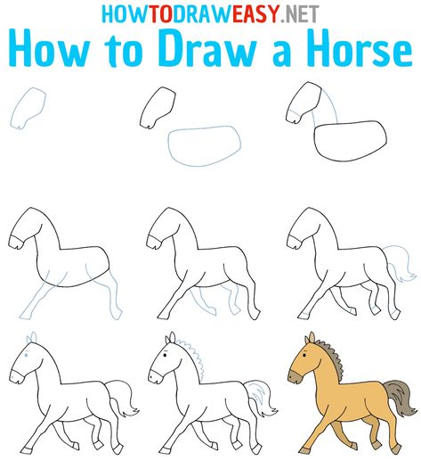 How to Draw a Horse Step by Step #Horse #HorseDrawing #HowtoDrawaHorse #DrawingTutorial #Aesthetic #StepbyStepHorseDrawing #Artwork #Sketch #HorseSketch #RunningHorse Horse Step By Step Drawing, How To Draw Horses Step By Step, Draw Horse Easy, How To Draw A Horse Step By Step, How To Draw Horse, How To Draw A Horse, Insect Doodles, Peter Drawing, Horse Drawing Easy