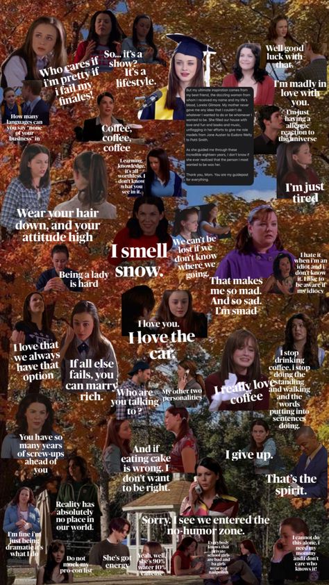 Gilmore Quotes, I Smell Snow, Lorelei Gilmore, Babette Ate Oatmeal, Gilmore Girls Quotes, Gillmore Girls, Glimore Girls, Gilmore Gilrs, Girlmore Girls